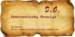 Dobrovolszky Orsolya névjegykártya