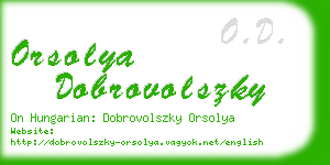 orsolya dobrovolszky business card